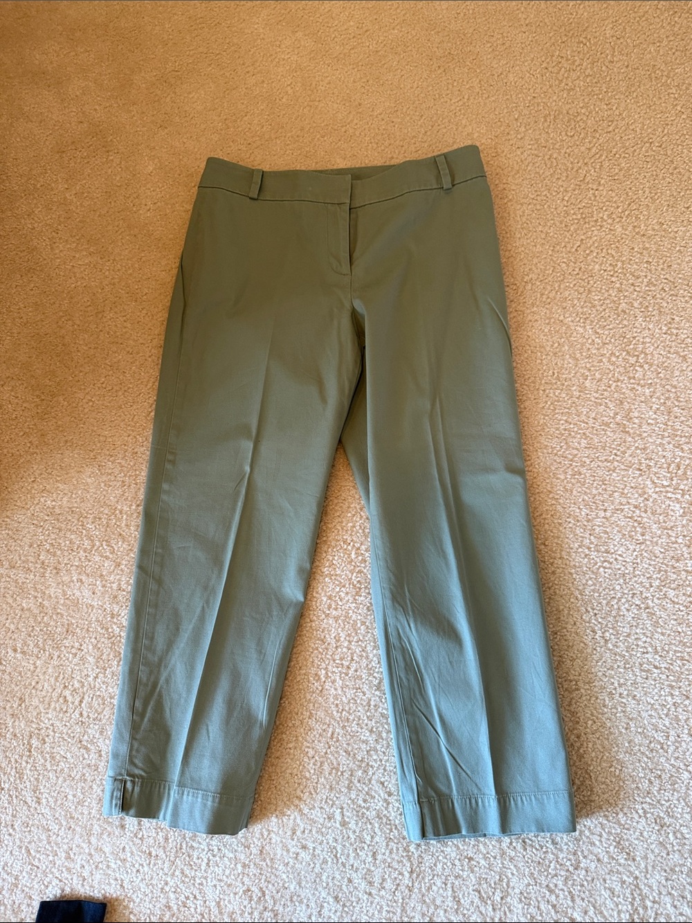 Olive Green Talbots cropped Straight-Leg Dress Pants